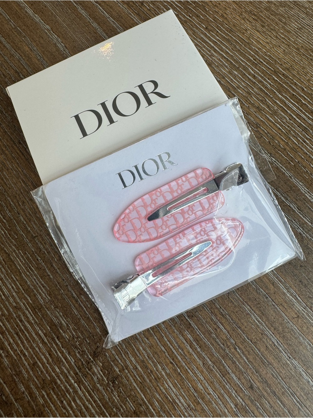 Dior Backstage GWP Pink Logo Hair Clips